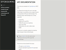 Tablet Screenshot of docs.opengamma.com